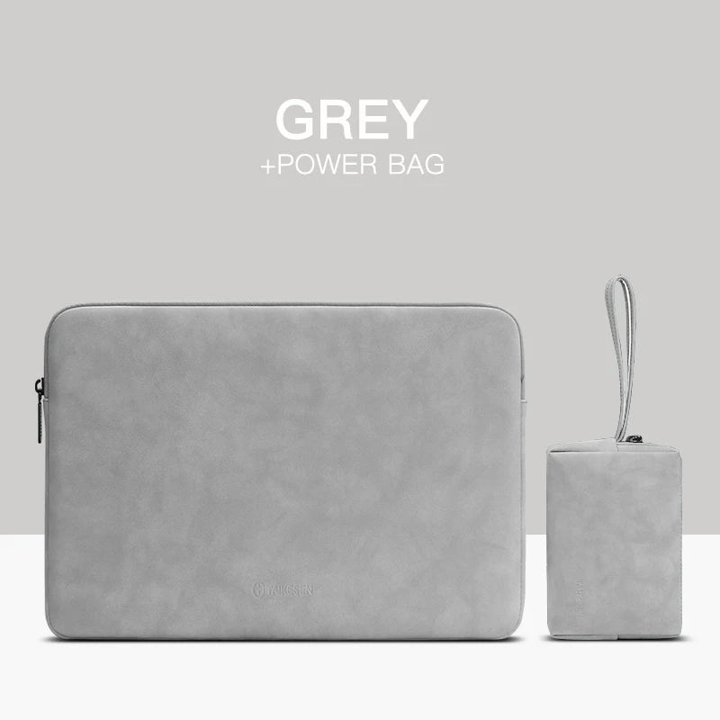 Pochette ordinateur 14 pouces en simili cuir zip