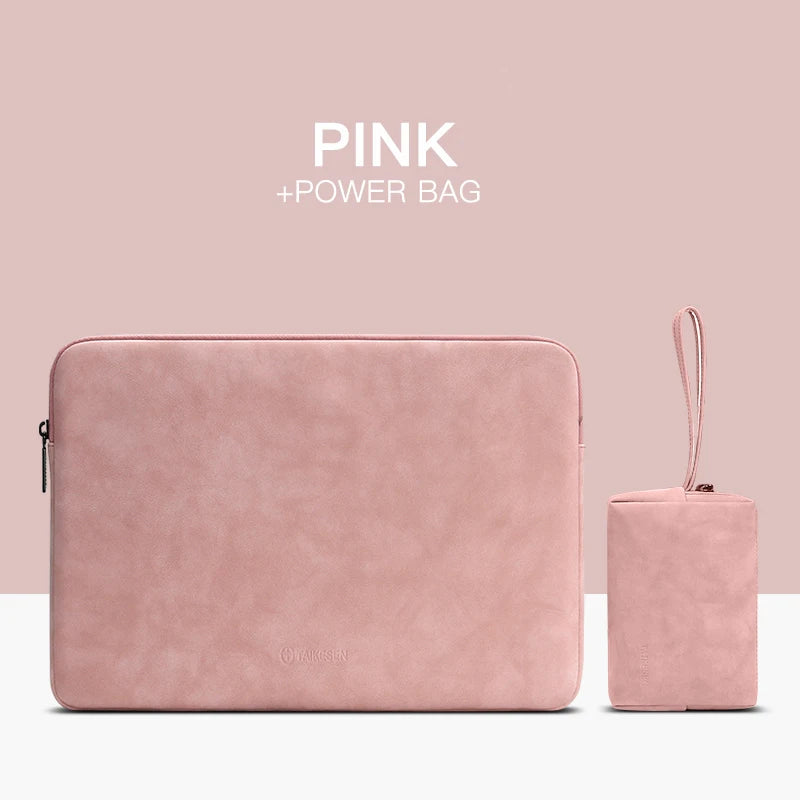 Pochette ordinateur 16 pouces en simili cuir zippée