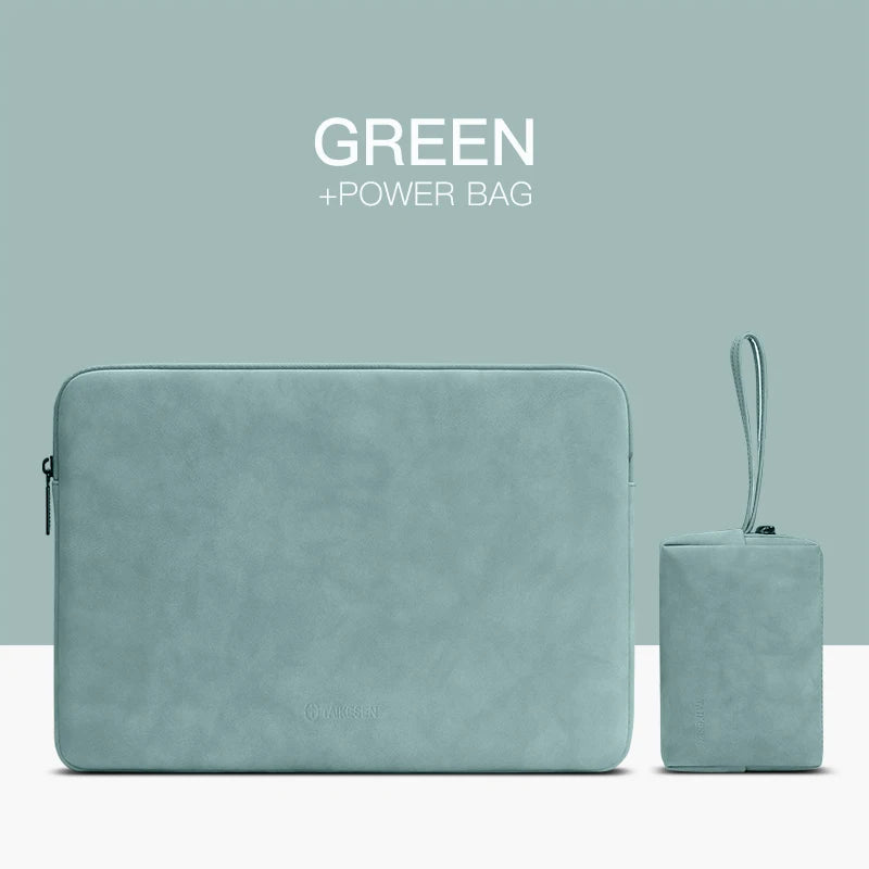 Pochette ordinateur 16 pouces en simili cuir zippée