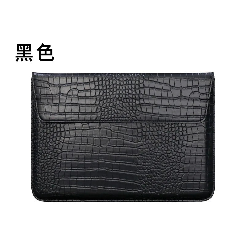 Pochette ordinateur cuir homme avec finition grainée