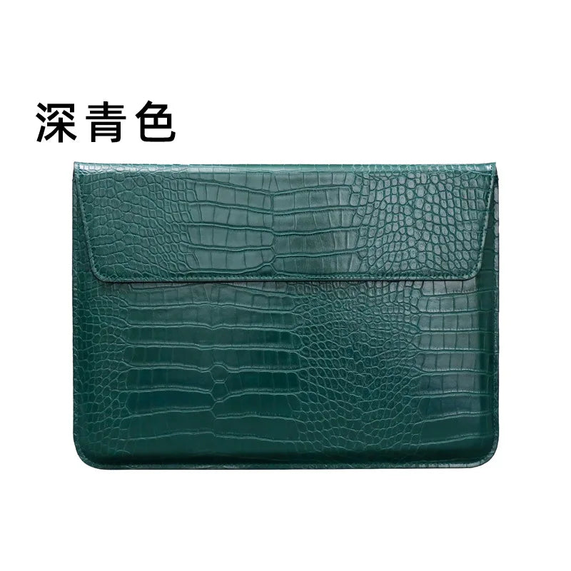 Pochette ordinateur cuir homme avec finition grainée