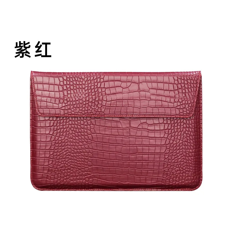 Pochette ordinateur cuir homme grainée