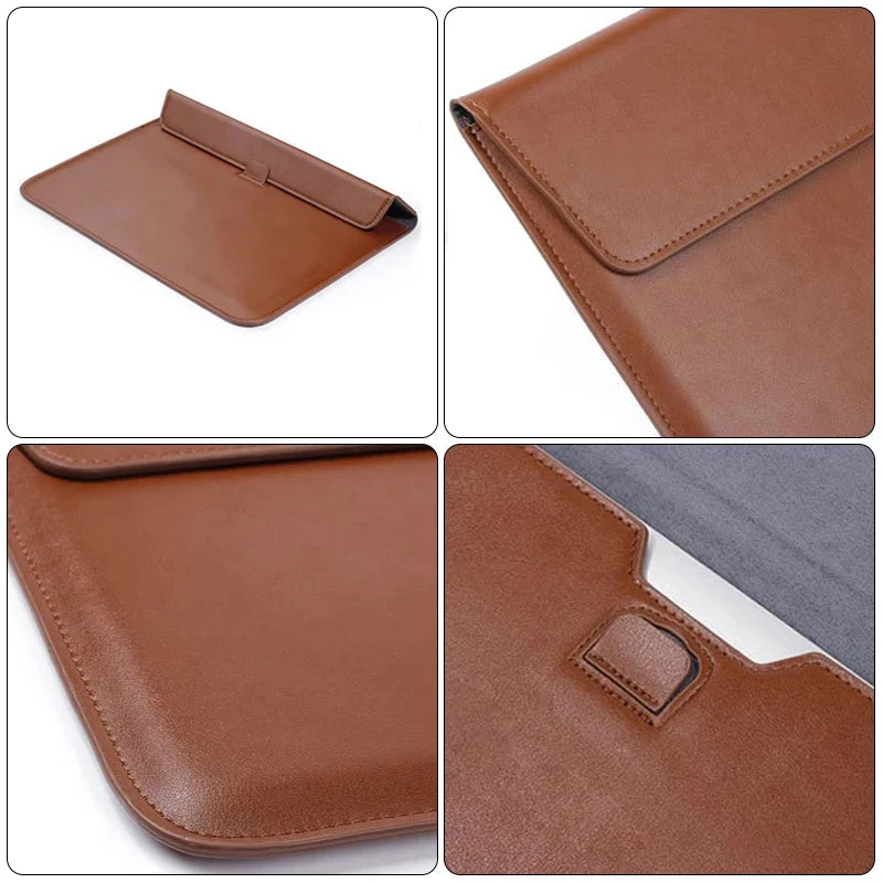Pochette ordinateur cuir homme grainée