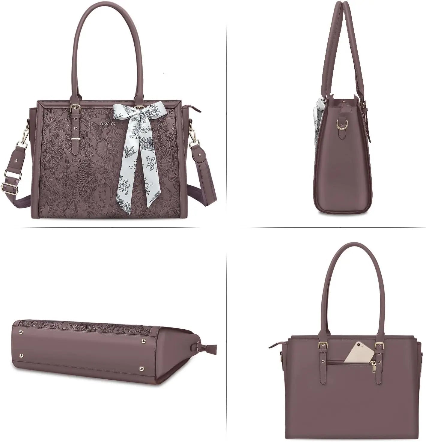 Grand Sac Ordinateur Bordeau pour Femme Lecoinpochette