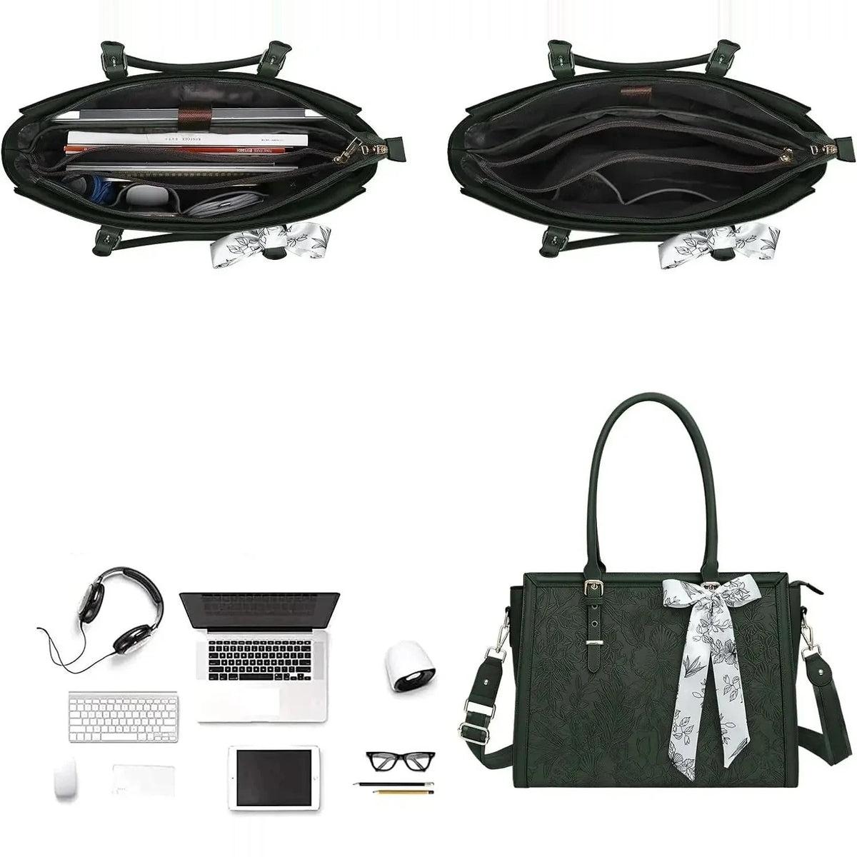 Grand Sac Ordinateur Noir pour Femme