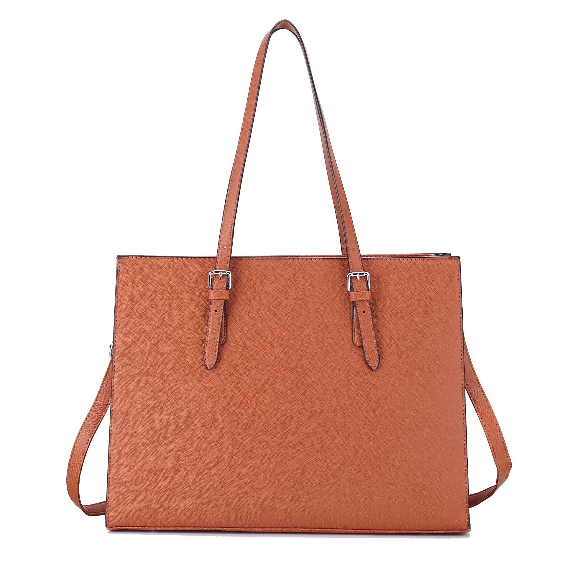 Sac pour Ordi - orange cuir pu 