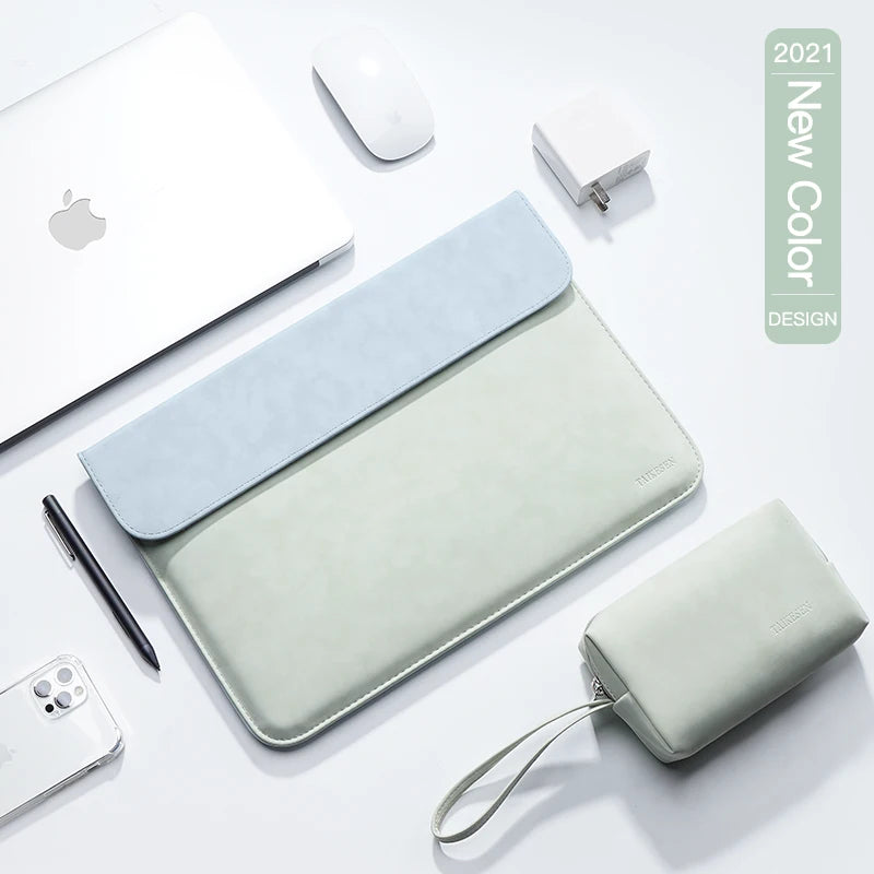 Pochette ordinateur 11 pouces patchwork en simili cuir