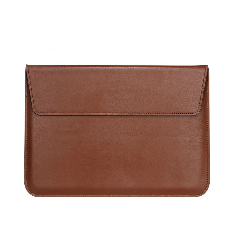 Pochette ordinateur cuir homme avec texture grainée